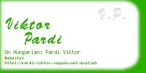 viktor pardi business card